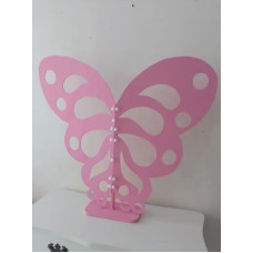 Borboleta rosa com pérolas